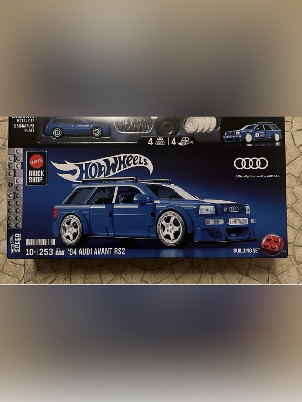 Hot Wheels Blue Audi Avant RS2  Car -Die-Cast Collectible